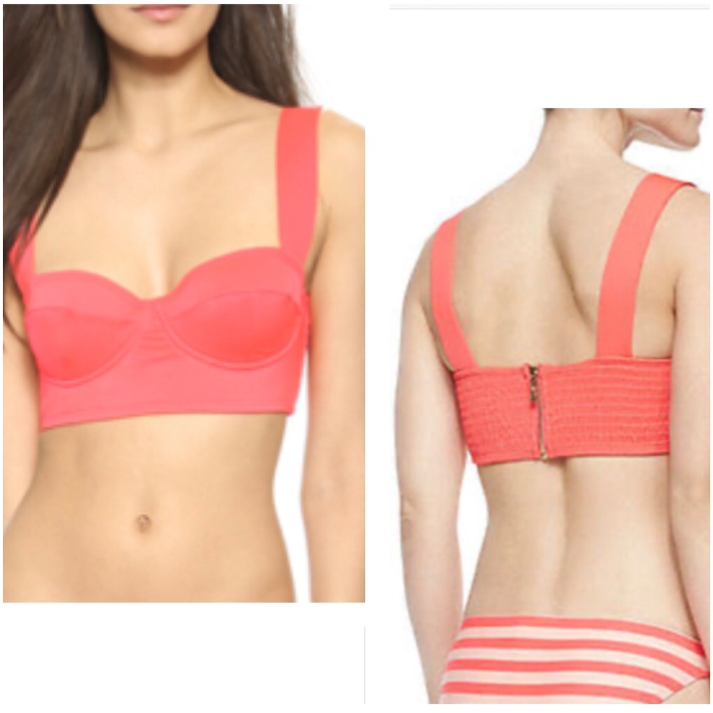 Kate Spade New York Georgica Beach Bralette  Underwire Women's Barbiecore Sz XL